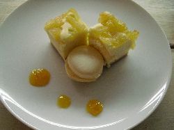 洋梨バニラチーズケーキ