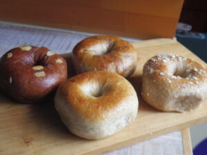 京都の美味しいベーグル屋さんのベーグルたち。